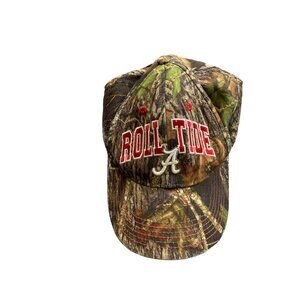 Alabama Crimson Tide Roll Tide Distressed Baseball Cap Camo Collegiate Hat NCAA‎